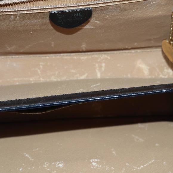 CELINE Hand Bag Leather Black Auth 81636 - Picture 10 of 16